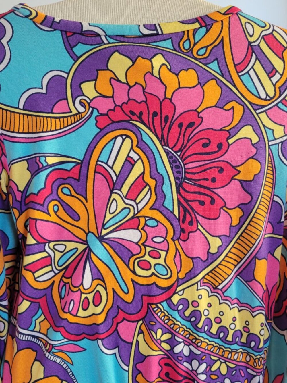Lilly Pulitzer Whitaker Optical Confusion Butterfly Print Colorful Go Dress - Picture 4 of 16